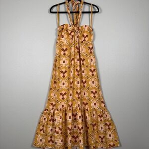 Aerie European Summer Boho Halter Maxi Dress Coastal Vacation Dress